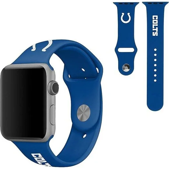 Indianapolis Colts Apple Watch Band 40mm 41mm Blue NFL Silicone