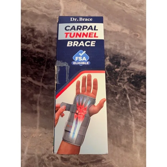 Dr. Brace Carpal Tunnel Brace Wrist Support Splint Gray Adjustable FSA Eligible