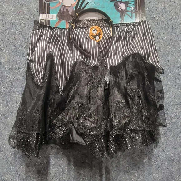 Kids-Girls Halloween Jack Skellington Skit & Headband‎ New Age 7and up
