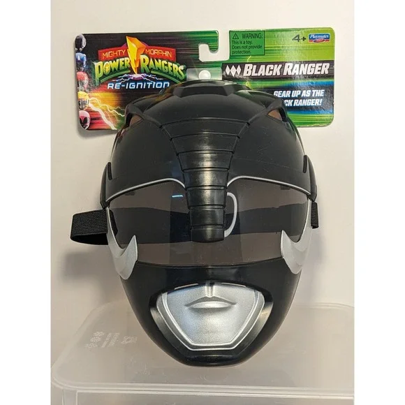 New Mighty‎ Morphin Power Rangers Re-Ignition Black Ranger Playmates Mask Kids