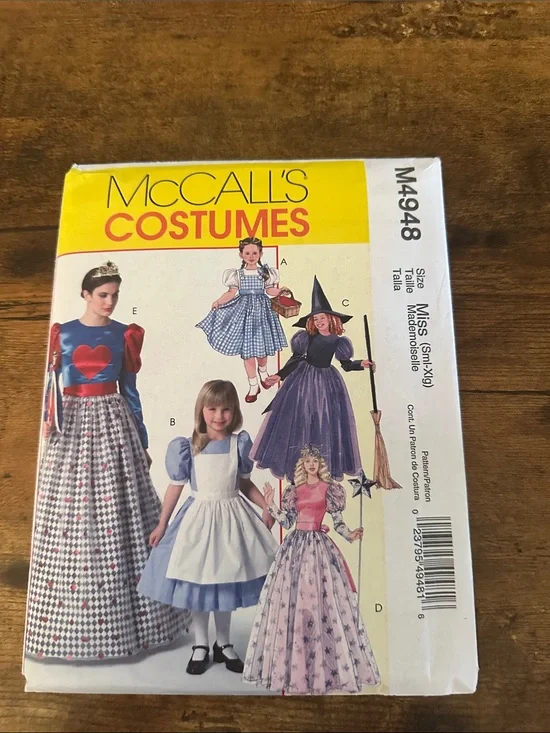 McCALL'S Girls' Multi-Style Costume Pattern – Blue, Red & Purple Dresses