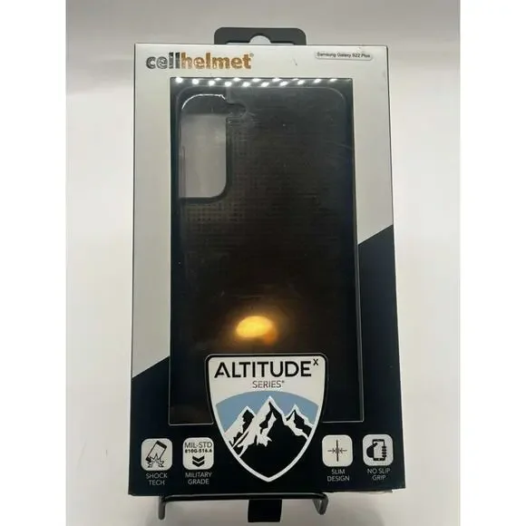 Cellhelmet Altitude X Series Case for Samsung Galaxy S22 Plus Black Shock-Absorb