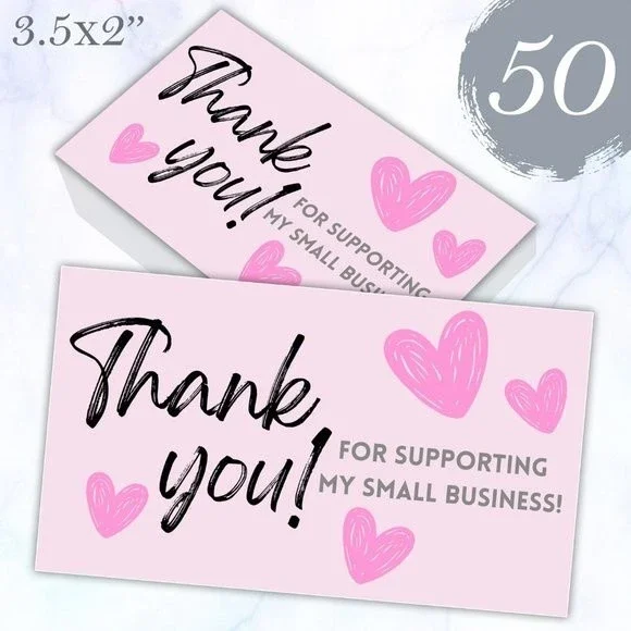 ♥️ 5x25 / 50  Thank you cards