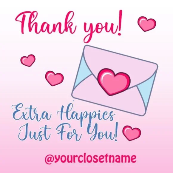 ♥️ 5x25 / 60 Thank You Cards