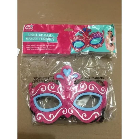 “Just Pretending” Light Up Mardi Gras Halloween Mask