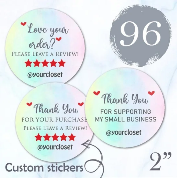 96 Fashion Thank you Stickers 2