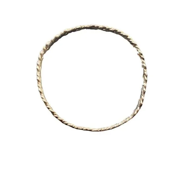 Sterling silver 925 flat twisted bangle bracelet vintage
