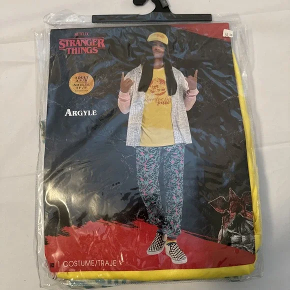 New‎ Stranger Things Argyle Adult Costume Cosplay 4PCS Men's XS/S