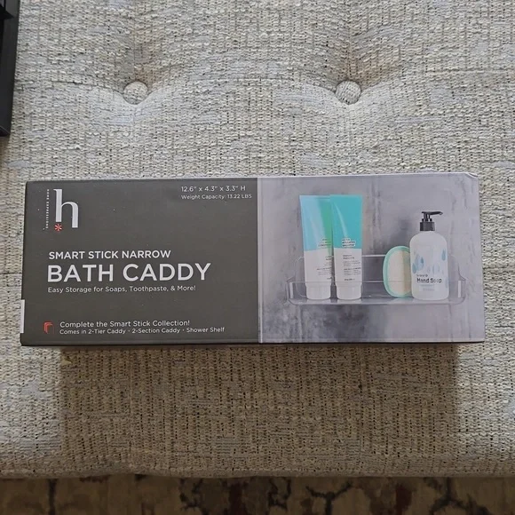 BATHROOM BATH CADDY EASY STORAGE FOR SOAPS, TOOTHPASTE, AND MORE