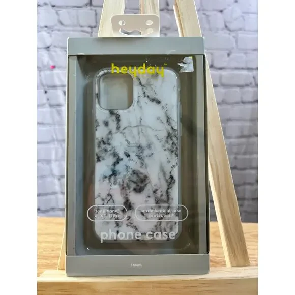 Heyday Black Marble Apple iPhone X, XS, 11Pro Hard Phone Case Rubber Bumper NIB
