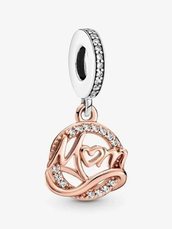 Pandora Rose Gold and Silver Mom Charm
