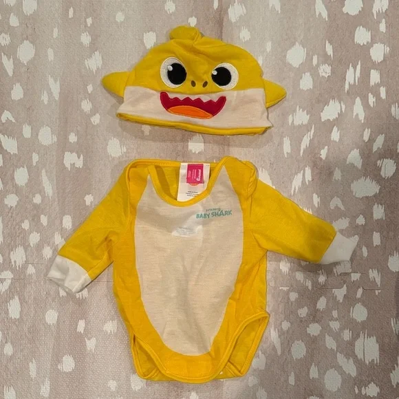 Baby Shark Yellow Costume for NEWBORN