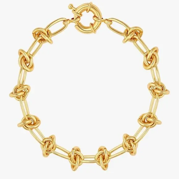 NEW 18k Gold Plated Elegant Gold Knot Bracelet
