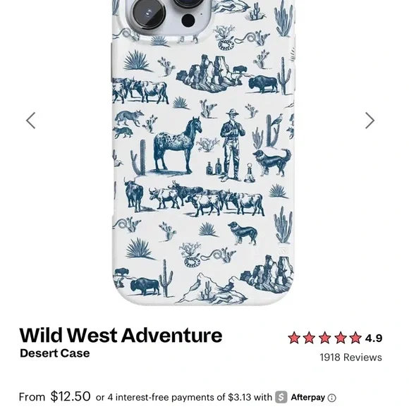 Wild West Adventure‎ Desert Case - Blue and White iPhone 14 Plus