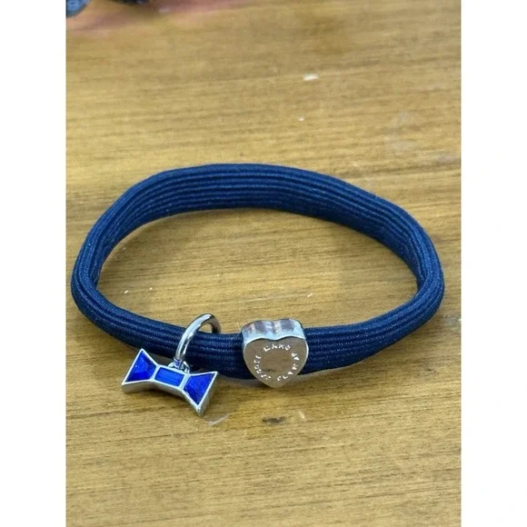 Marc By Marc Jacobs Elastic Cord Bracelet Blue Friendship Bolt Stretch Knot