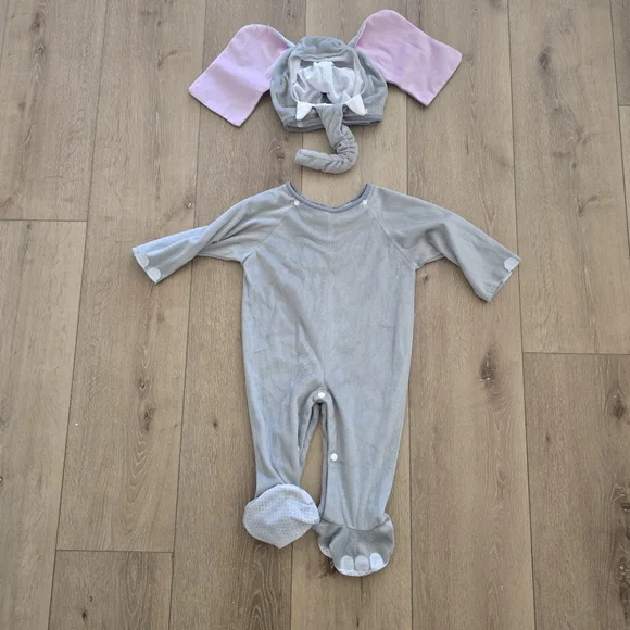 Gray Elephant Costume Size 12-24 Months
