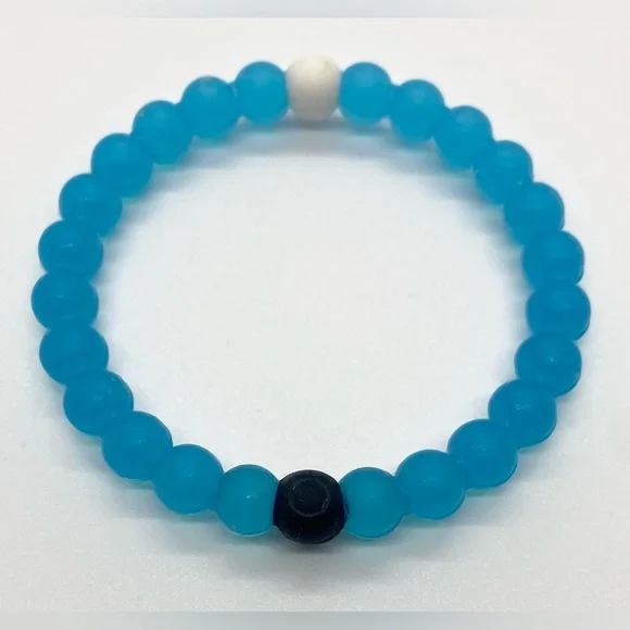 LOKAI Medium Translucent Blue Water Cause Bangle Bracelet Boho Y2K Summer Beach