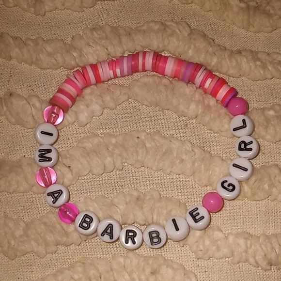 Handmade Barbie Stretch Bracelet One of a Kind