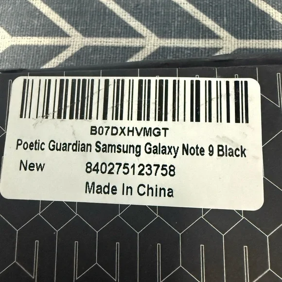 Black Phone Case Galaxy Note 9. NWT
