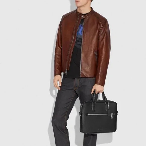 Coach Kennedy Leather Briefcase