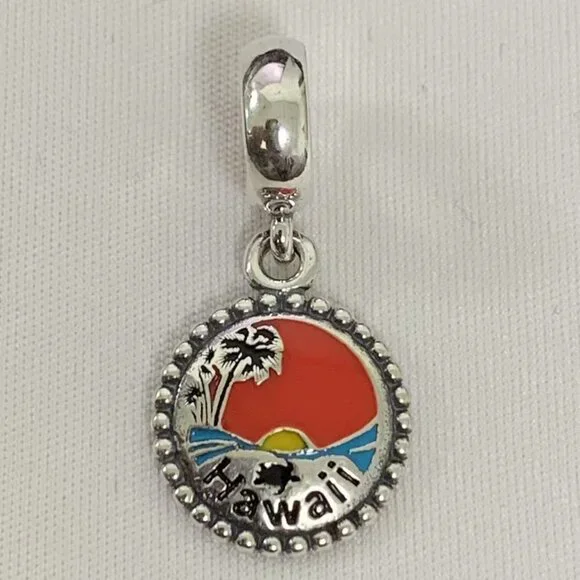 Pandora Hawaii Beach Travel Exclusive Charm, S925 Silver Jewelry
