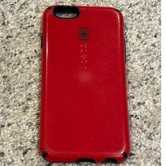 Speck CandyShell iPhone 6 6s Case Red Black Dual Layer Protective Hardshell