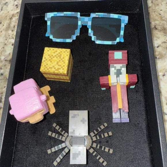 minecraft lot figures Glasses Cube. Spider Soldier‎ Etc. 4644