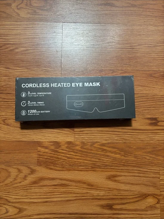 Cordless Heated Eye Mask - Black