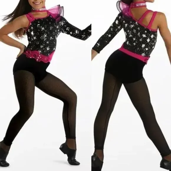 WEISSMAN Dance Costume unitard catsuit jumpsuit Merry Ground 16309 SA-Small adul