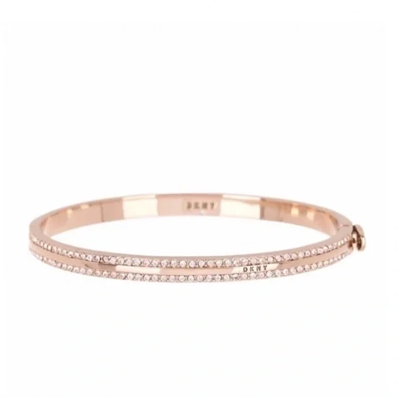 DKNY Rose Gold Pave Bangle Bracelet
