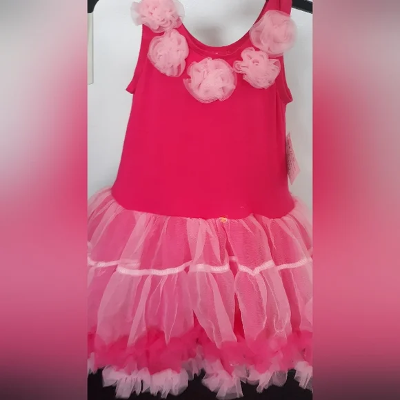 Tulle Tutu Dress - Pink Layered Ruffled Skirt - Kids Size: 2-3 - Costumes Dance