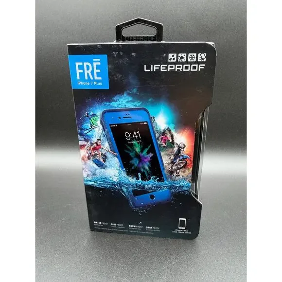 LifeProof FRE iPhone 7 Plus Waterproof Case Blue Sealed Dirt Snow Drop Proof