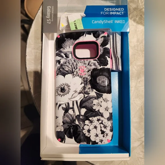 Speck CandyShell INKED Case for Galaxy S7 - Black and White Floral