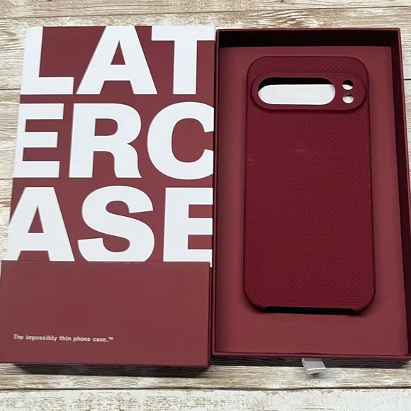 Latercase Pixel 9 Pro Crimson Impossibly Thin Phone Case Featherweight Open Box