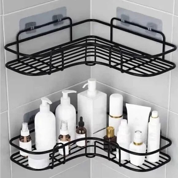 1pc Bathroom Shelf, Shower Caddy Rack, Bathroom Kitchen No Punching Storage Rack