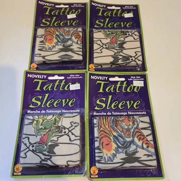 Rubies Costume Novelty Tattoo Sleeve Arm Cover Halloween One Size‎ 4 Pack