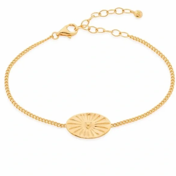 MONICA VINADER 14K GOLD TALISMAN HEART BRACELET