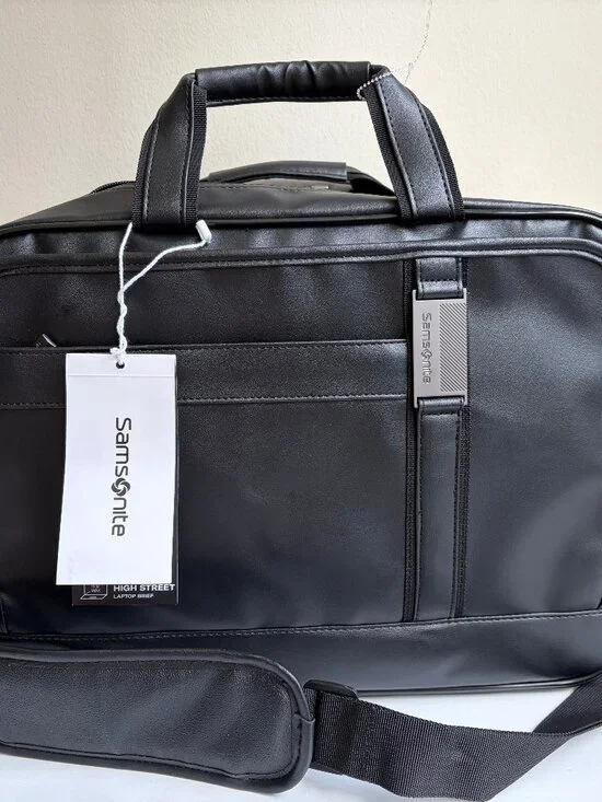Samsonite men’s High Street laptop briefcase, 15.6” notebook, new with tag, Trav