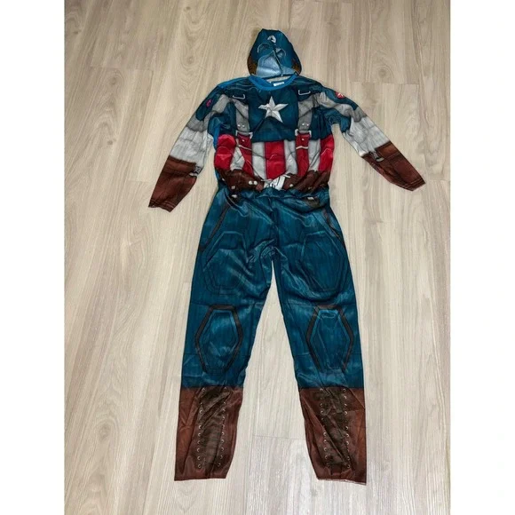 Captain America Costume With Mask Marvel Rubies Boys Large Superhero Halloween