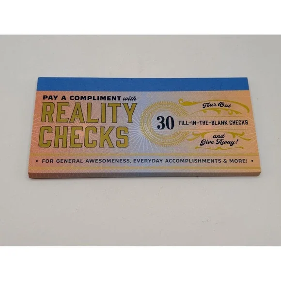 Chronicle Books Reality‎ Checks Pay a Compliment 30 Tear Out Checks Stationery