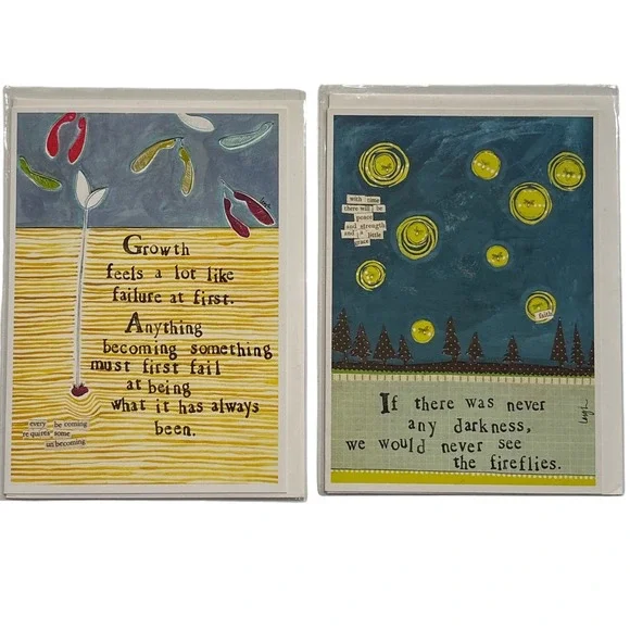 2‎ Tough Times Mental Health Growth Fireflies Inspirational Curly Girl Design