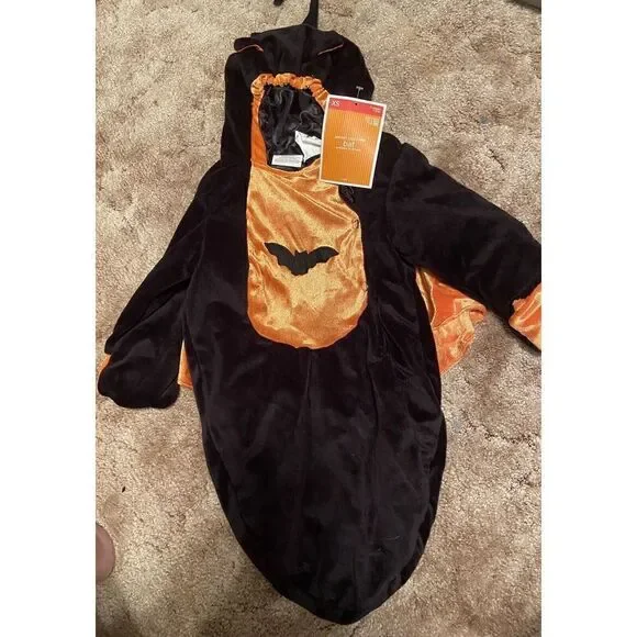 BAT ONE PIECE BUNTING SACK BAG HALLOWEEN COSTUME BABY INFANT TODDLER XS 0-9 MOS‎