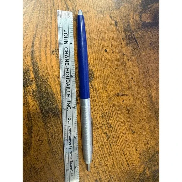 Vintage Bank of America Ballpoint Pen Blue Silver Tone Retro Promo Advertising