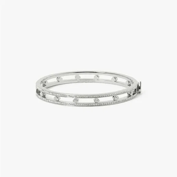 New Kate Spade Cut To The Chase Pave Spade Hinge Bangle NWT MSRP $119
