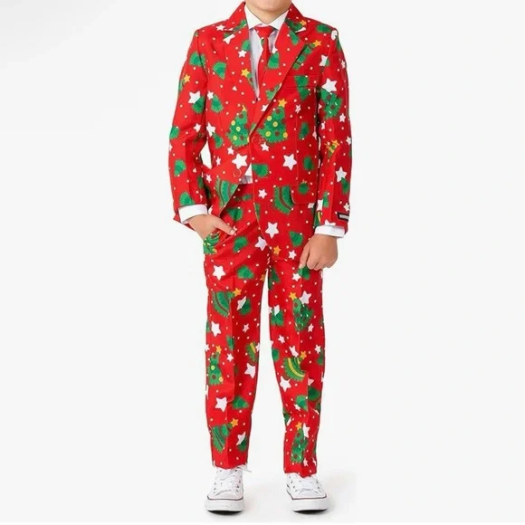Suitmeister Boys Christmas Suit - Festive X-Mas Clothing Holiday Print