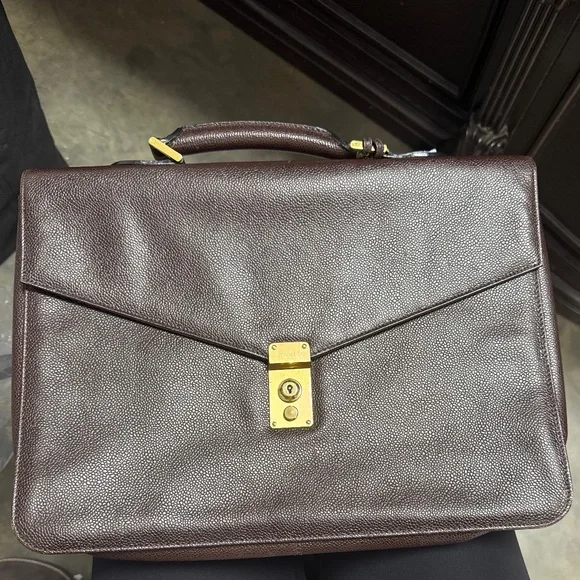 Chanel Caviar Brown Briefcase