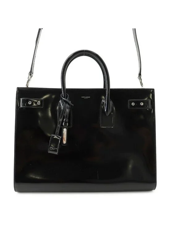 Saint Laurent Paris Business Bag Sac de Jour Large Patent Leather 2-Way