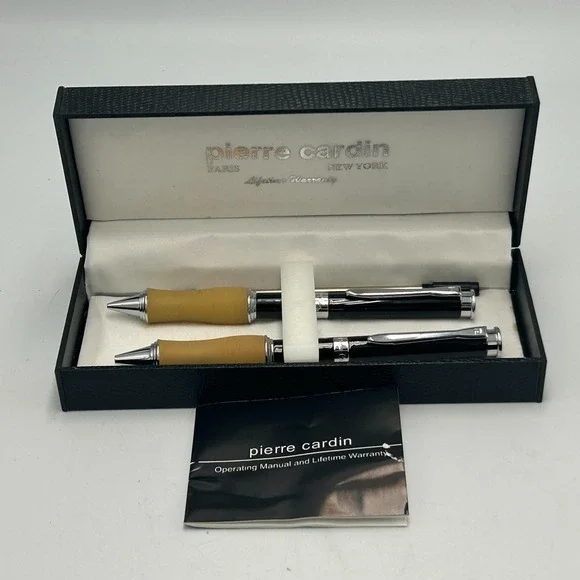 Pierre Cardin Mechanical Pencil and Pen Set Comfort Grip Black‎ Ink Original Box