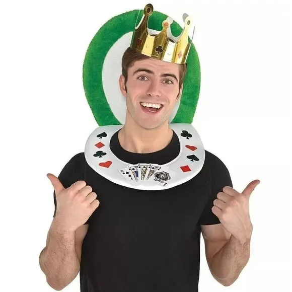 Royal Flush Costume Kit Toilet Seat Crown Novelty Casino Poker Player Halloween