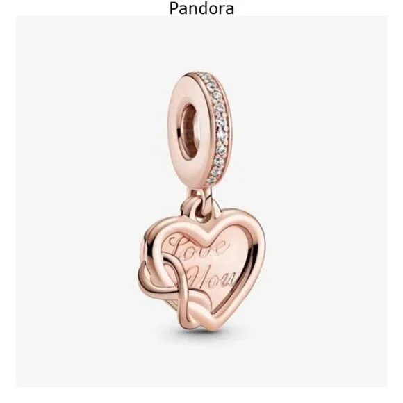 Pandora Love You Infinity Heart Dangle Charm